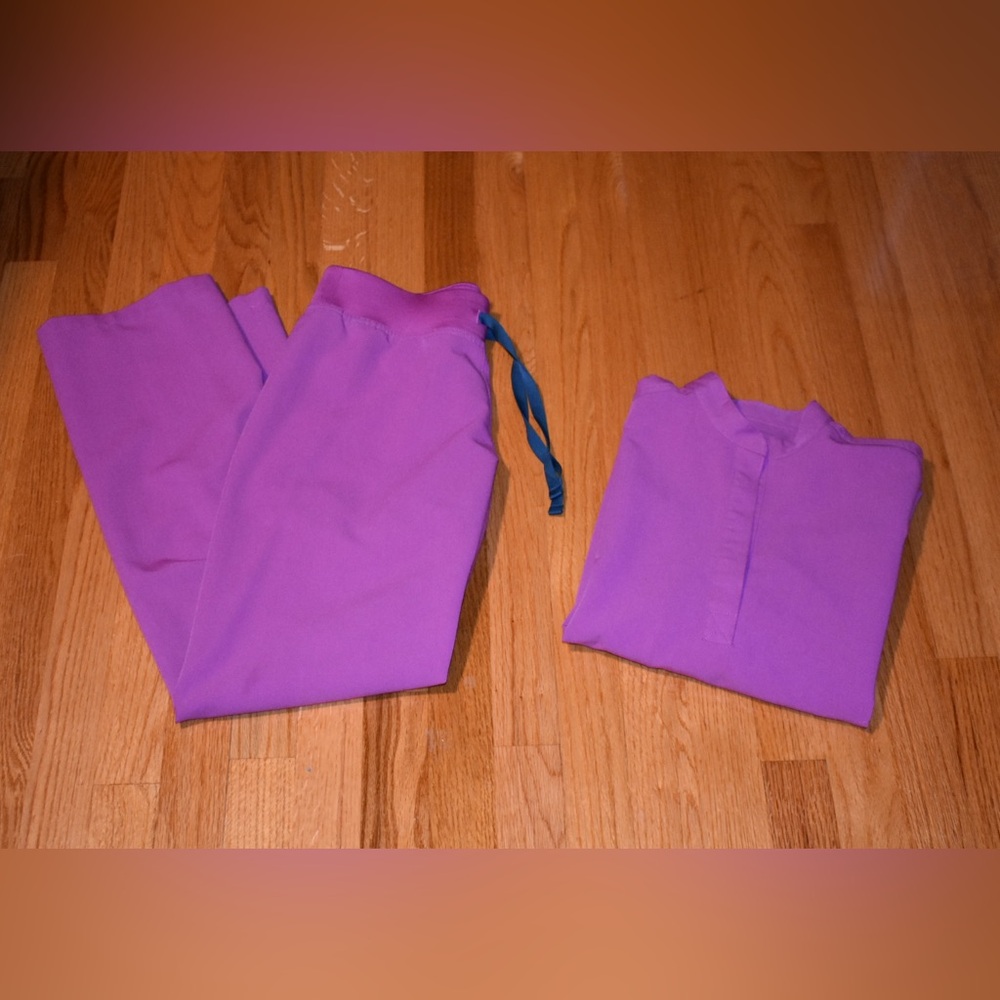 Figs Scrub Set Bright Fuchsia